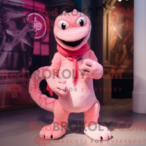 Rosa Hydra maskotdraktfigur...