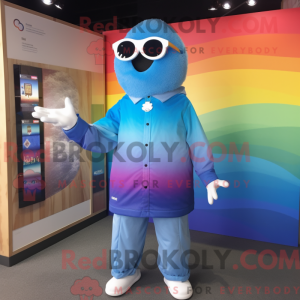 Sky Blue Rainbow mascot...