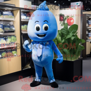 Blue Radish mascot costume...
