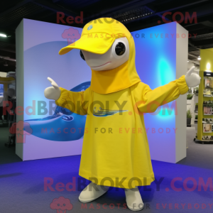 Lemon Yellow Dolphin mascot...