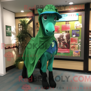 Green Mare mascot costume...