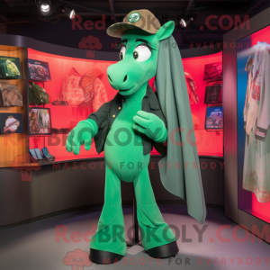 Green Mare mascot costume...