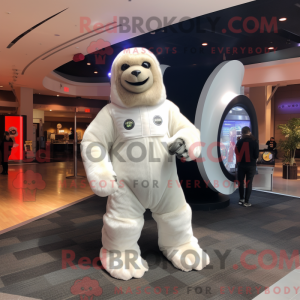White Giant Sloth mascot...