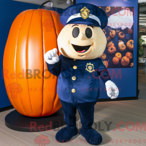 Navy Pumpkin mascot costume...