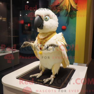 Cream Parrot mascot costume...