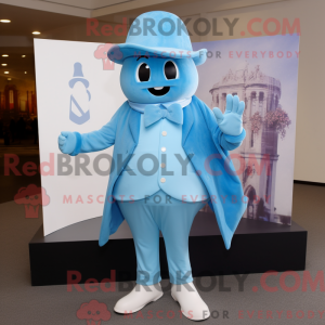 Sky Blue Ghost mascot...