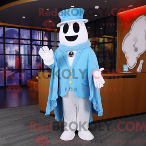 Sky Blue Ghost mascot...