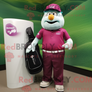 Magenta Golf Bag maskot...