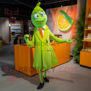 Lime Green Orange mascotte...