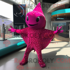 Magenta Stingray maskot...