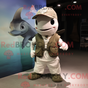 Cream Swordfish mascot...