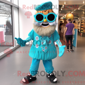 Turquoise Cupcake mascot...