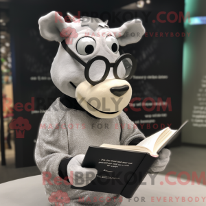 Grå Jersey Cow maskot...