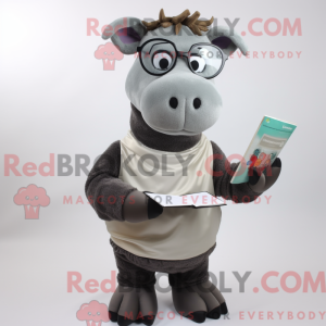 Gray Jersey Cow mascot...