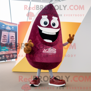 Maroon Tacos mascot costume...