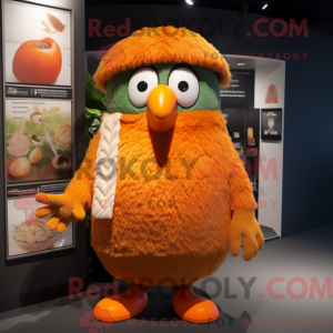 Orange Kiwi mascot costume...