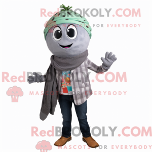 Gray Melon mascot costume...