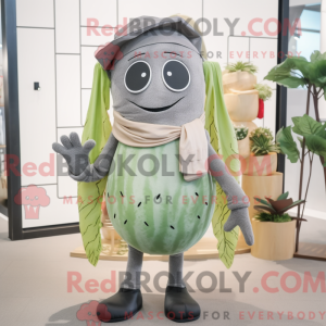 Gray Melon mascot costume...
