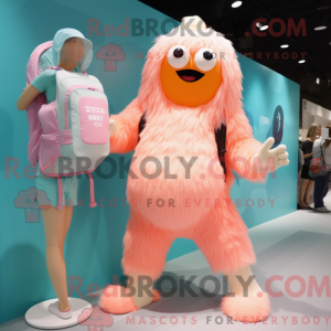 Peach Yeti mascot costume...
