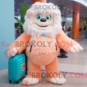 Peach Yeti mascot costume...