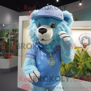 Sky Blue Lion mascotte...
