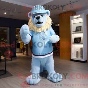 Sky Blue Lion mascot...