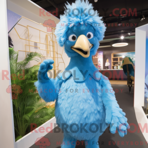 Sky Blue Emu mascot costume...