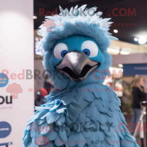 Sky Blue Emu mascot costume...