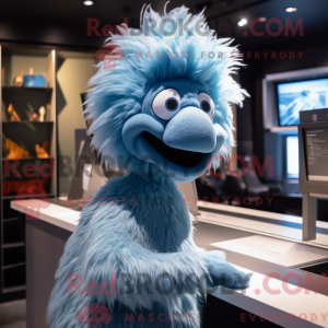 Sky Blue Emu mascot costume...