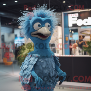 Sky Blue Emu mascot costume...