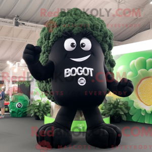 Sort broccoli maskot...