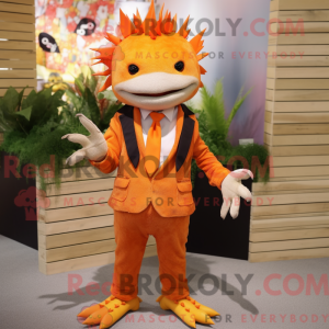 Oransje Axolotls máscara de...