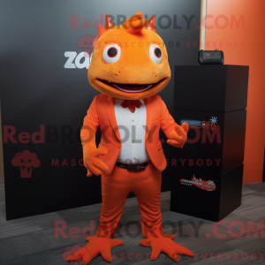 Orange Axolotls mascot...