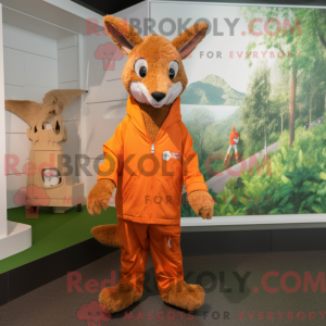 Orange Kangaroo mascot...