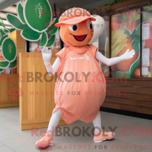 Peach Petanque Ball mascot...