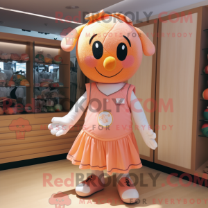 Peach Petanque Ball maskot...