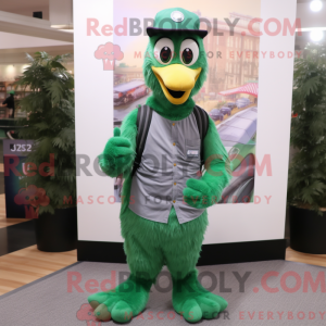 Green Emu mascot costume...