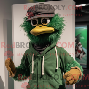 Green Emu mascot costume...