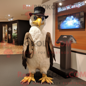 Beige Haast S Eagle maskot...