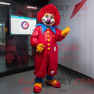 Red Clown mascot costume...