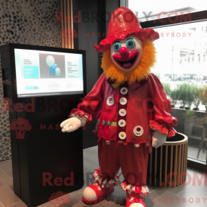 Red Clown mascot costume...