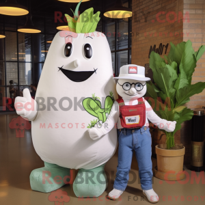 White Beet maskot kostume...