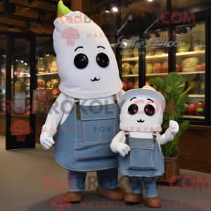 White Beet mascot costume...