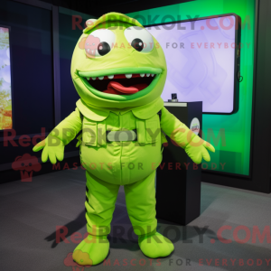 Lime Green Cod mascot...