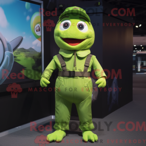 Lime Green Cod mascot...