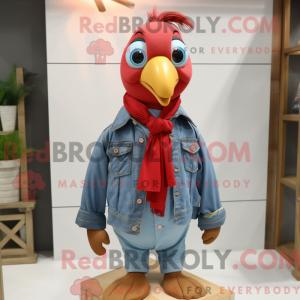 Red Gosling maskot kostume...