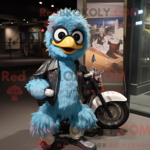 Sky Blue Emu mascot costume...