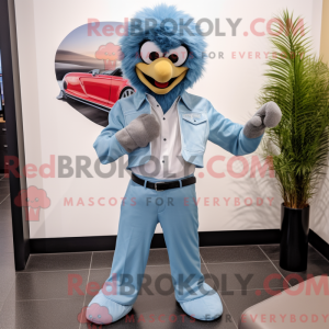 Sky Blue Emu mascot costume...