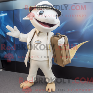 Cream Swordfish mascot...