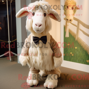 Tan Angora Goat mascot...